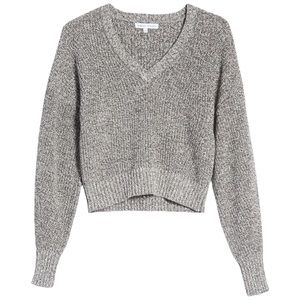 NWT Rebecca Minkoff Bowie Crop Sweater, Heather Gray